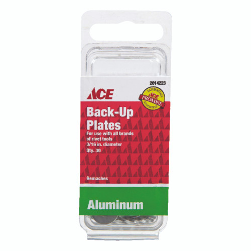 Ace Aluminum Backup Plates 3/16 in. 30 pc