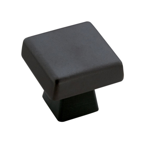 Amerock Blackrock Square Cabinet Knob 1-1/16 in. Black Bronze 1 pk