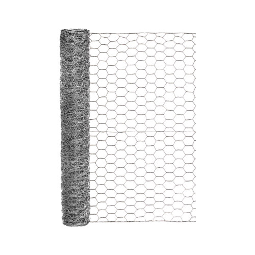 Garden Craft 24 in. H X 25 ft. L Galvanized Steel Poultry Netting 1 in.