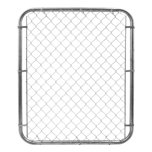YardGard 48 in. H 12 Ga. Galvanized Silver Metal Chain Link Fence Gate