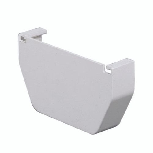 Amerimax 5.8 in. H X 4.5 in. W X 5 in. L White Vinyl U Gutter End Cap