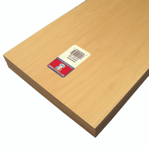 Midwest Products 1/8 in. X 8 in. W X 24 ft. L Basswood Sheet #2/BTR Premium Grade