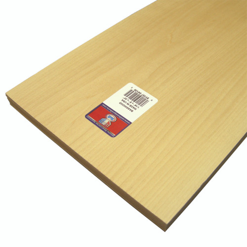 Midwest Products 1/16 in. X 8 in. W X 24 ft. L Basswood Sheet #2/BTR Premium Grade