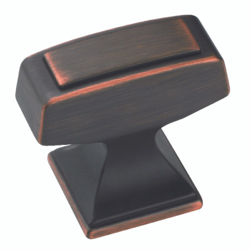 Amerock Mulholland Square Furniture Knob 1-1/4 in. D 1-1/8 in. Oil Rubbed Bronze 1 pk