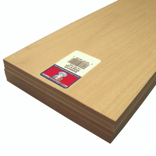 Midwest Products 1/4 in. X 6 in. W X 24 ft. L Basswood Sheet #2/BTR Premium Grade