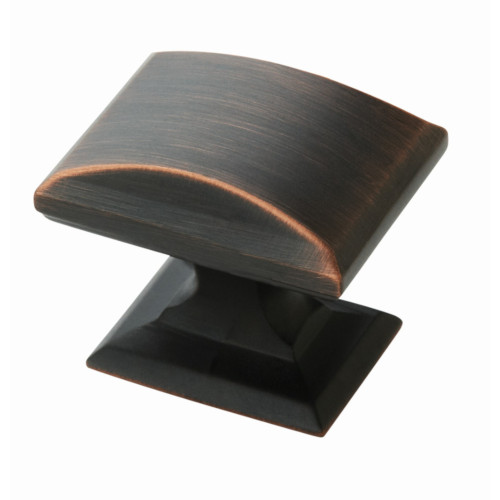 Amerock Candler Rectangle Cabinet Knob 1-1/4 in. D 1-1/8 in. Oil Rubbed Bronze 2 pk