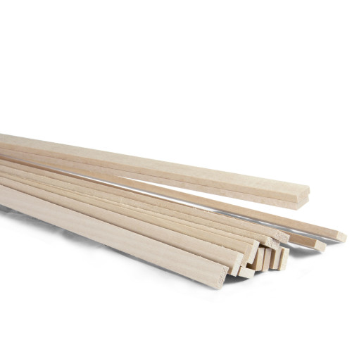 Midwest Products 3/16 in. X 1/2 in. W X 24 ft. L Basswood Strip #2/BTR Premium Grade