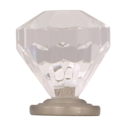 Amerock Traditional Classics Hexagonal Cabinet Knob 1-1/4 in. D 1-3/8 in. Satin Nickel 2 pk