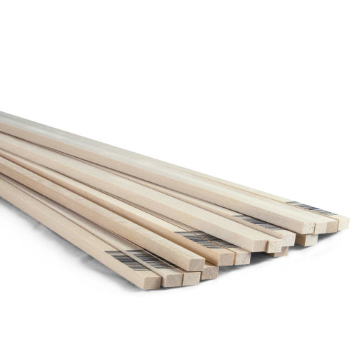 Midwest Products 1/4 in. X 3/8 in. W X 24 ft. L Basswood Strip #2/BTR Premium Grade