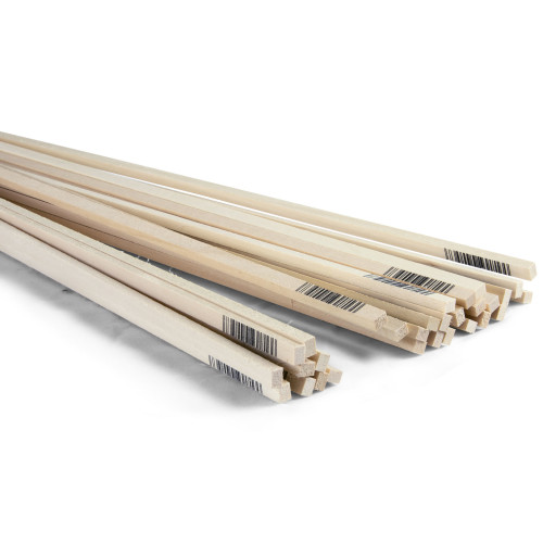 Midwest Products 3/16 in. X 1/4 in. W X 24 ft. L Basswood Strip #2/BTR Premium Grade
