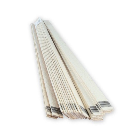 Midwest Products 1/8 in. X 1 in. W X 36 ft. L Balsawood Sheet #2/BTR Premium Grade