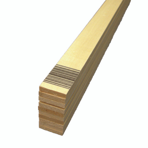 Midwest Products 3/16 in. X 1 in. W X 24 ft. L Basswood Sheet #2/BTR Premium Grade
