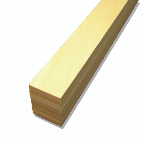 Midwest Products 3/32 in. X 1 in. W X 24 ft. L Basswood Sheet #2/BTR Premium Grade