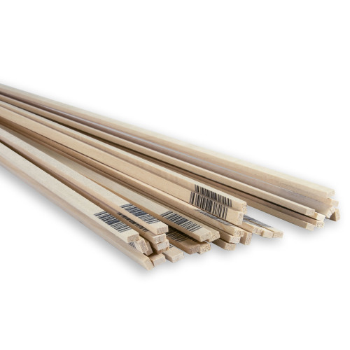 Midwest Products 1/8 in. X 1/4 in. W X 24 ft. L Basswood Strip #2/BTR Premium Grade