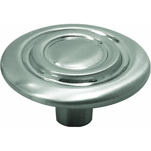 Hickory Hardware Transitional Round Cabinet Knob 1-1/4 in. D 11/16 in. Satin Nickel 1 pk