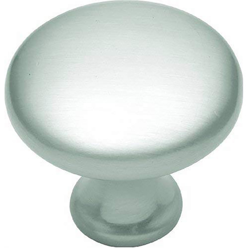 Hickory Hardware Conquest Contemporary Round Cabinet Knob 1-1/8 in. D 1 in. Satin Nickel 1 pk