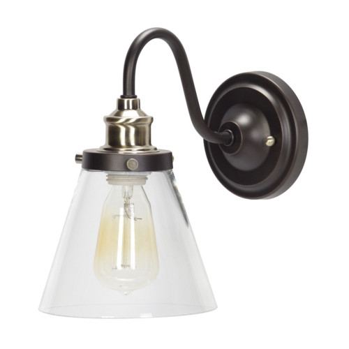 Globe Electric Jackson 1-Light Brown Wall Sconce