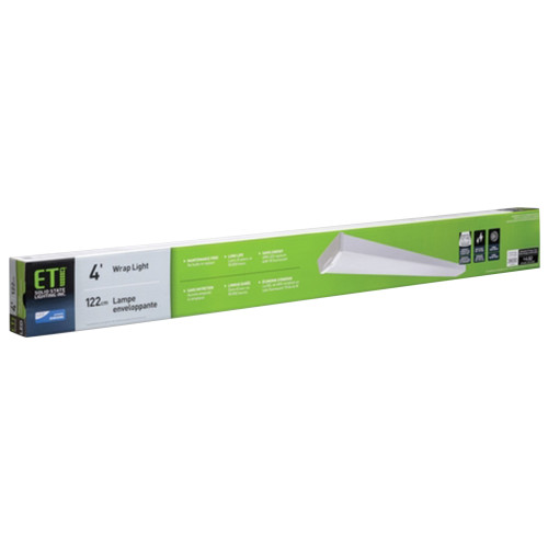 ETI 1.85 in. H X 5 in. W X 48.03 in. L White LED Wraparound Light Fixture