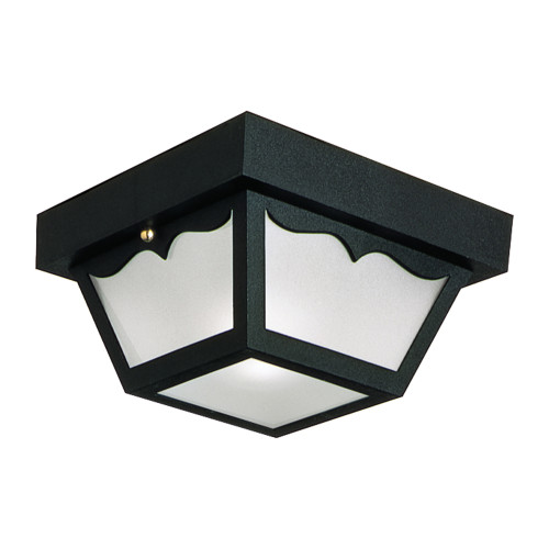 Design House 5.5 in. H X 10.5 in. W X 10.5 in. L Black Ceiling Light