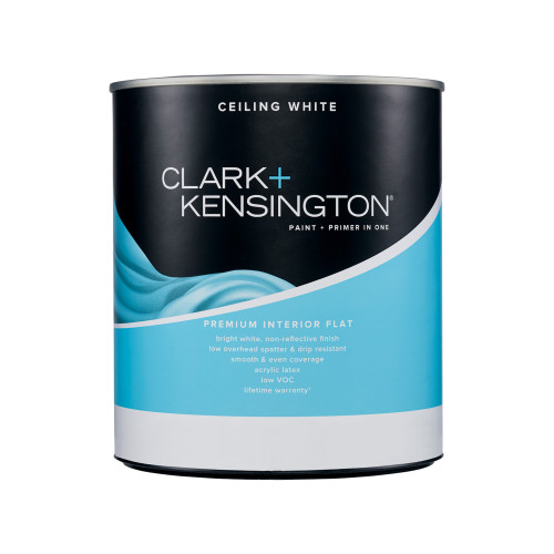 Clark+Kensington Flat Ceiling White Premium Paint Interior 1 qt