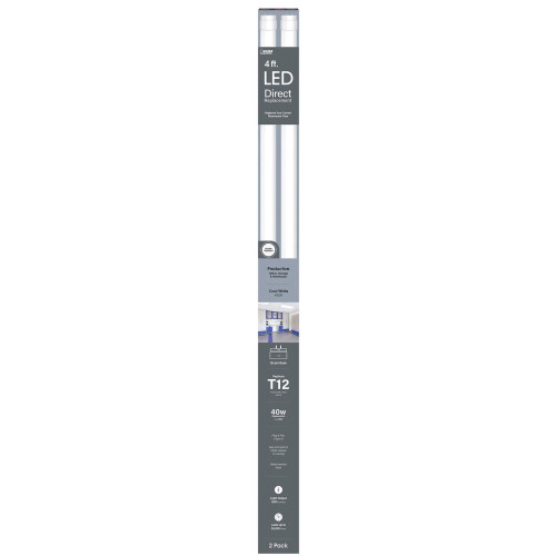 Feit Plug & Play T12 Cool White 48 in. G13 (Medium Bi-Pin) Linear LED Bulb 40 Watt Equivalence 2 pk