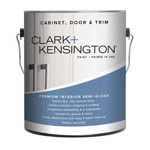 Clark+Kensington Semi-Gloss Tint Base Ultra White Base Cabinet/Door/Trim Paint Interior 1 gal
