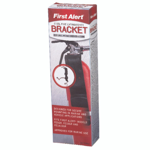 First Alert Black Steel Fire Extinguisher Bracket 3.63 in. L 2.5 lb