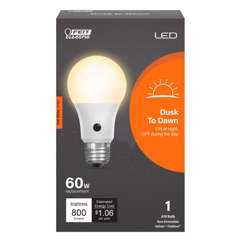 Feit Intellibulb A19 E26 (Medium) LED Bulb Natural Light 60 Watt Equivalence 1 pk