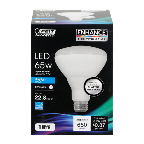 Feit BR30 E26 (Medium) LED Bulb Daylight 65 Watt Equivalence 1 pk
