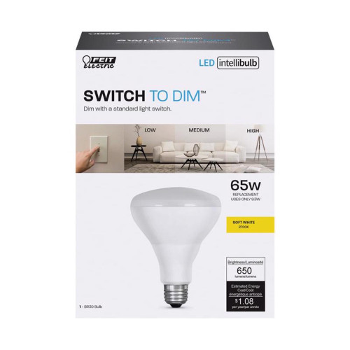 Feit Intellibulb BR30 E26 (Medium) LED Bulb Soft White 65 Watt Equivalence 1 pk