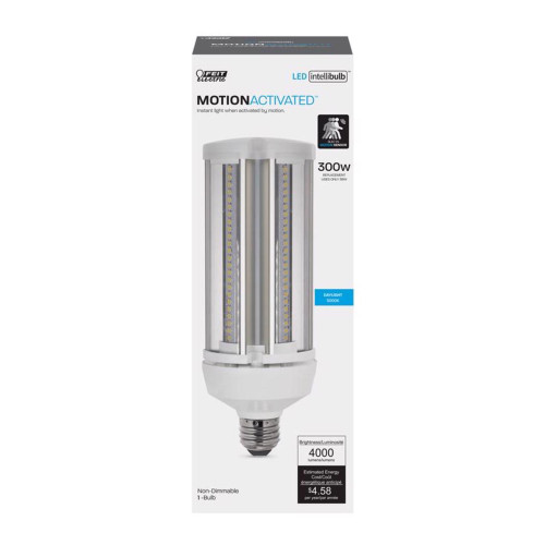 Feit LED Smart Cylinder E26 (Medium) LED Motion Activated Bulb Daylight 300 Watt Equivalence 1 pk