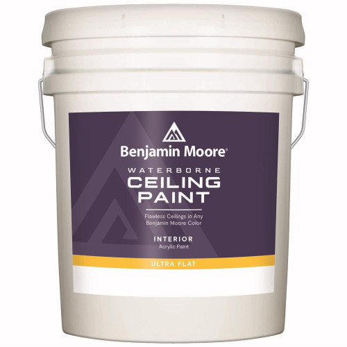 Benjamin Moore Waterborne Ceiling Paint Flat White Base 1 Ceiling Paint Interior 5 gal
