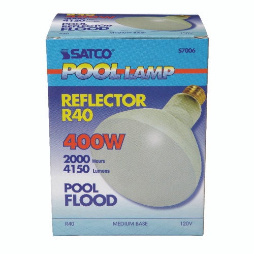 Satco 400 W BR40 Floodlight Incandescent Bulb E26 (Medium) Soft White 1 pk
