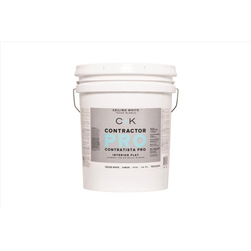 C+K Contractor Pro Flat Ceiling White Paint Interior 5 gal