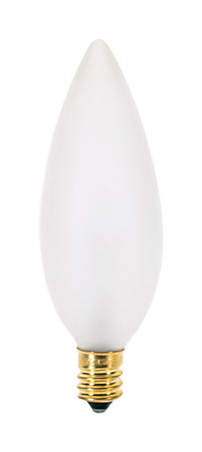 Satco 25 W BA9.5 Decorative Incandescent Bulb E12 (Candelabra) Soft White 2 pk