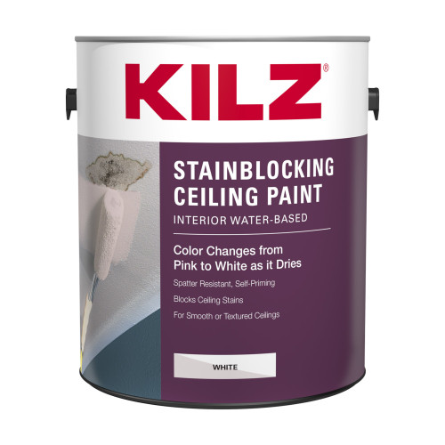 KILZ Stainblocking Flat White Water-Based Ceiling Paint Interior 1 gal