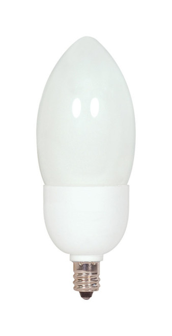 Satco 7 W Torpedo Globe Incandescent Bulb E12 (Candelabra) Warm White 1 pk