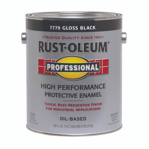 Rust-Oleum Professional Indoor and Outdoor Gloss Black Oil-Based Protective Paint 1 gal