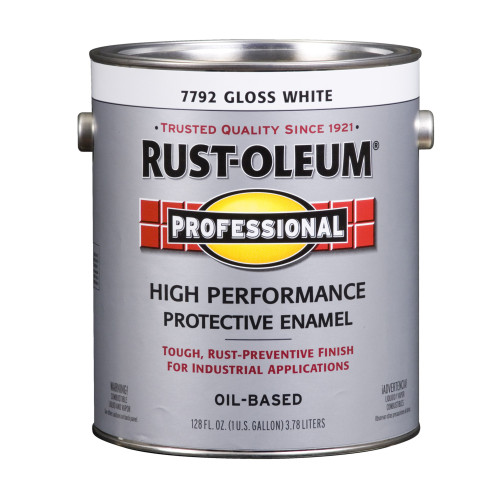 Rust-Oleum Professional Indoor and Outdoor Gloss White Oil-Based Protective Paint 1 gal