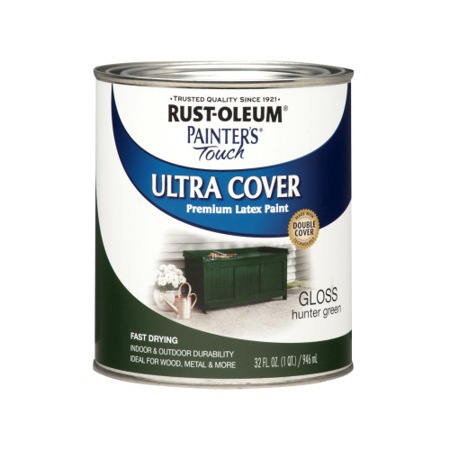Rust-Oleum Painter's Touch Gloss Hunter Green Ultra Cover Paint Exterior and Interior 1 qt