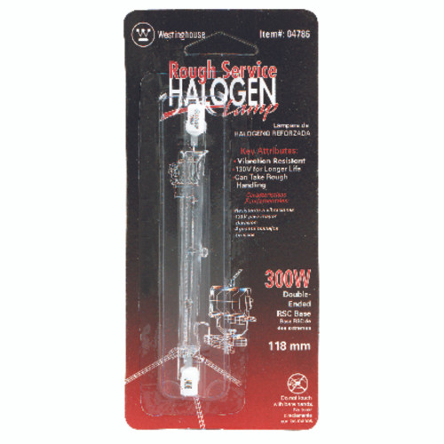 Westinghouse Rough Service 300 W T3 Utility Halogen Bulb 5,000 lm Bright White 1 pk