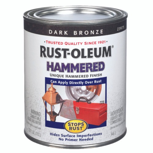 Rust-Oleum Stops Rust Indoor and Outdoor Hammered Dark Bronze Protective Paint 1 qt