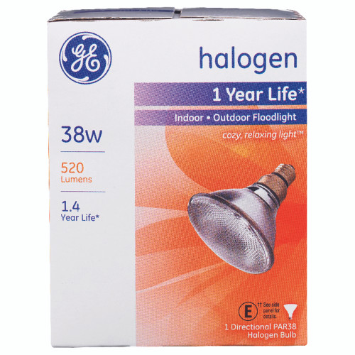 GE 38 W PAR38 Floodlight Halogen Bulb 520 lm White 1 pk