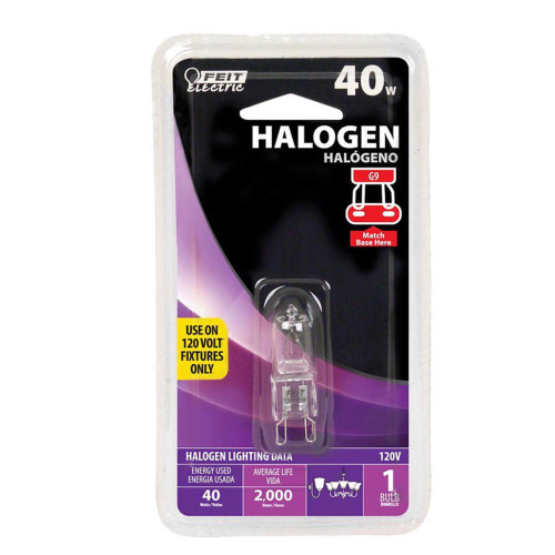 Feit 40 W JCD Tubular Halogen Bulb 470 lm Warm White 1 pk