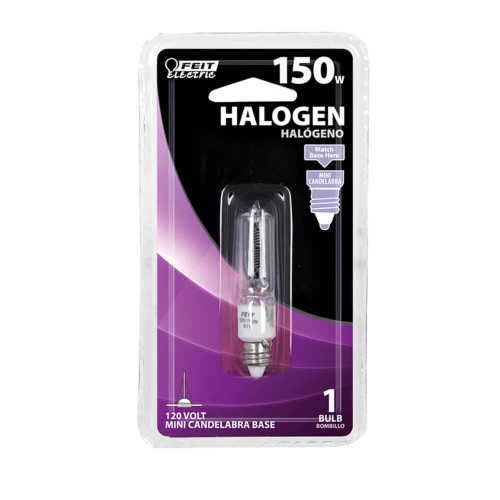 Feit 150 W T4 Tubular Halogen Bulb 2200 lm Warm White 1 pk
