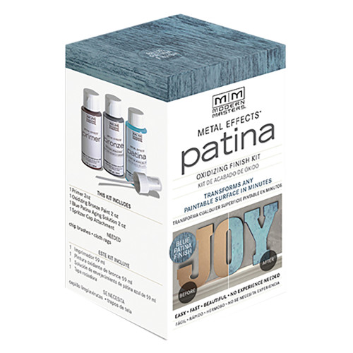 Modern Masters Patina Blue Oxidizing Finish Kit Exterior and Interior 2 oz