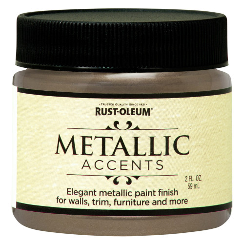 Rust-Oleum Metallic Accents Metallic Champagne Water-Based Paint Interior 2 oz