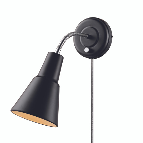 Globe Electric Ramezay 1-Light Matte Black Modern Wall Sconce