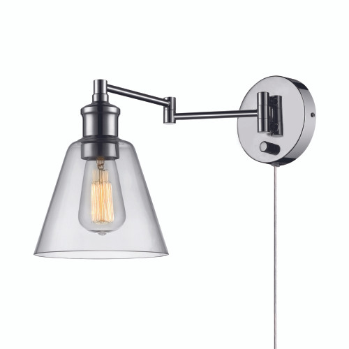 Globe Electric 1-Light Chrome Metallic Wall Sconce