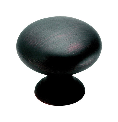 Amerock Advantage Round Furniture Knob 1-1/4 in. D 1 in. Oil-Rubbed Bronze 1 pk
